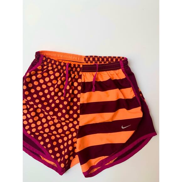 Nike Dri - Fit Purple & Orange Striped & Polka Dot Active Wear Shorts Women's XS - Picture 3 of 11